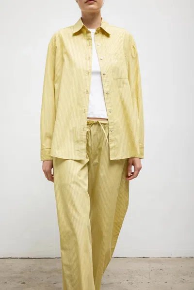 Leset Pre-order: Yoshi Stripe Classic Oversized Button Down In Multi
