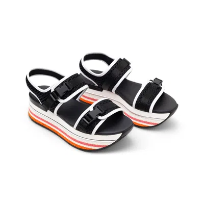 Hogan H222 Platform Mesh Sandals In Multi