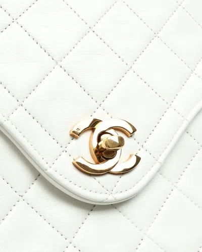 Chanel Classic Single Flap Bag In White
