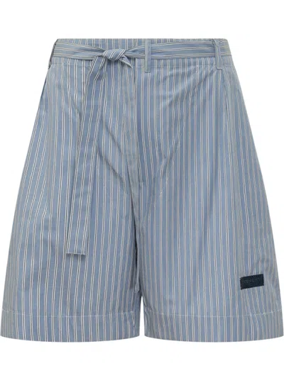 Givenchy Light Blue Stripes Shorts In Light Blue