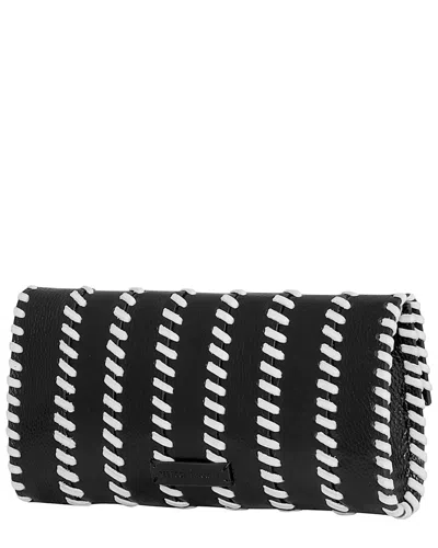 Rebecca Minkoff Whipstitch Patchwork Leather Clutch In Black