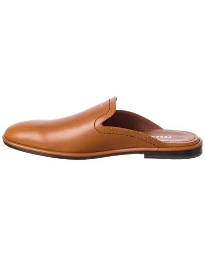 Ferragamo Leather Mule In Brown