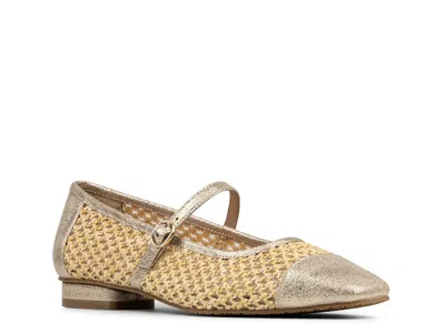 Donald Pliner Ditzy Mary Jane Ballet Flat In White