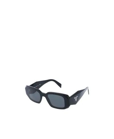 Prada Logo Sunglasses In Black