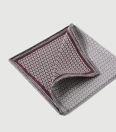 Brunello Cucinelli Silk Geometric Pattern Pocket Square In Multi