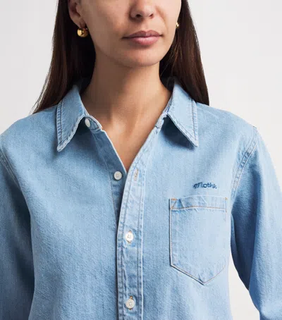 Mother Denim Honor Roll Shirt In Blue
