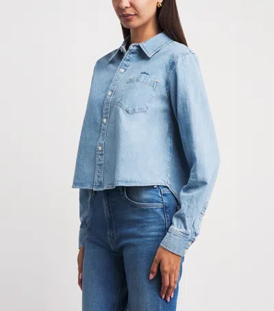 Mother Denim Honor Roll Shirt In Blue