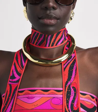 Pucci Embellished Printed Scarf