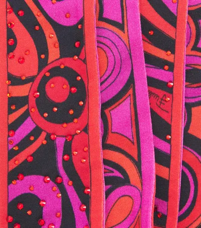 Pucci Embellished Printed Scarf