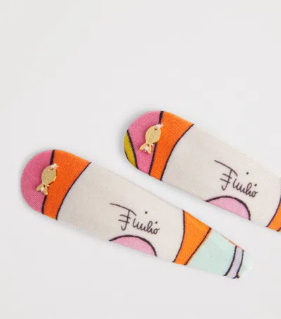 Pucci Printed Hair Clips In Multi
