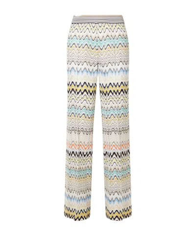 Missoni Pull On Pants Multicolor Beige Light Base In Multi