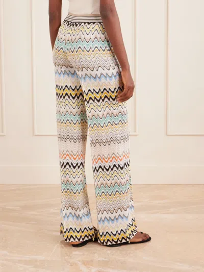 Missoni Pull On Pants Multicolor Beige Light Base In Multi