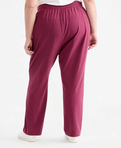 Style & Co Plus Size Knit Pull-on Pants, Exclusively At Macy's In White