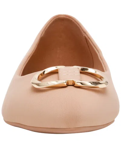 Anne Klein Oswego Pointed Toe Flat In Pink