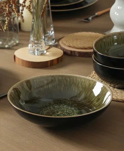Stone Lain Riley 16pc Dinnerware Set In Black