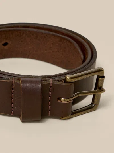 Faherty Leather Belt In Brown