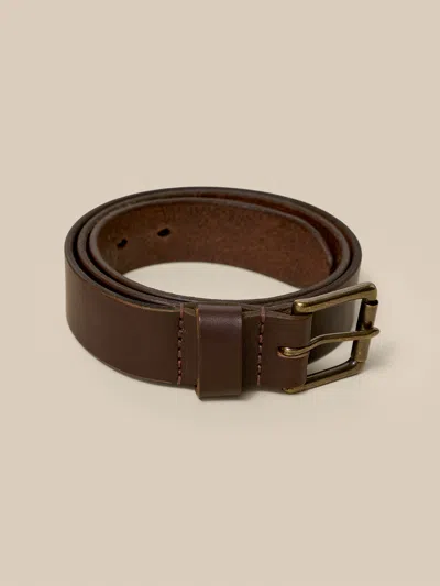 Faherty Leather Belt In Brown