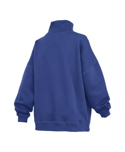 Pressbox Royal Florida Gators Oversized Mock Neck Sweatshirt In Blue