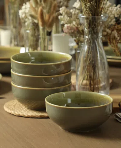 Stone Lain Riley 12pc Dinnerware Set In Green