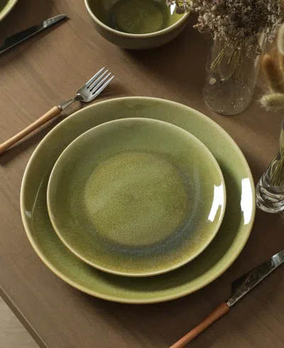 Stone Lain Riley 12pc Dinnerware Set In Green