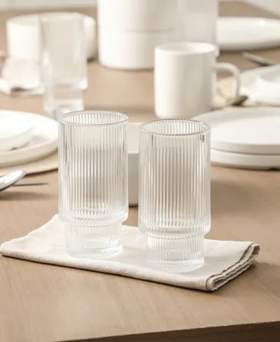 Stone Lain Dining Essential Kit 40-piece Dinnerware Set, Service For 4 In White