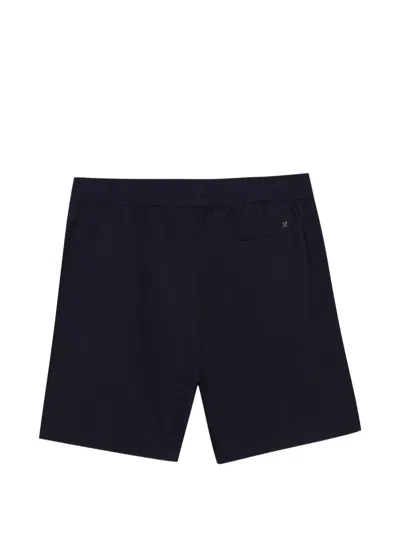 Nowadays Drawstring Cotton Shorts In Blue
