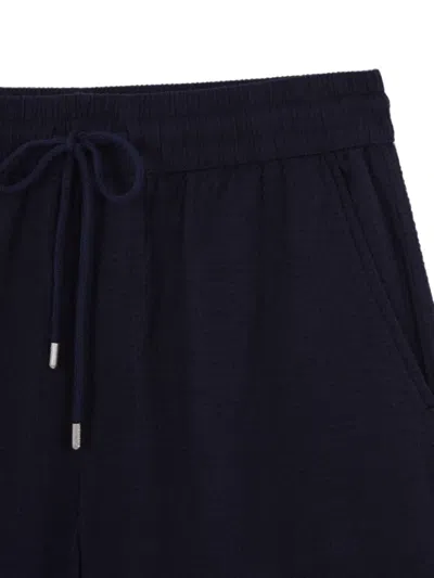 Nowadays Drawstring Cotton Shorts In Blue