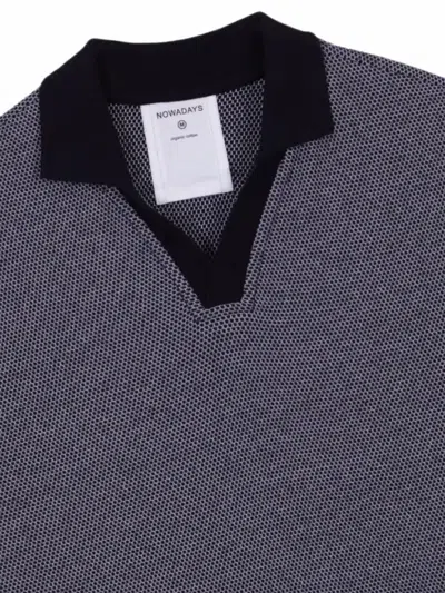 Nowadays Open-collar T-shirt In Gray