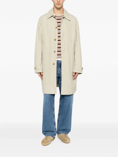 Ps By Paul Smith Single-breasted Buttoned Coat In Neutral