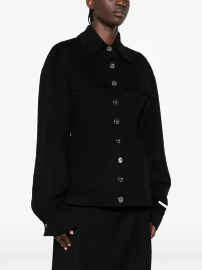 Sportmax Buttoned Jacket In Black
