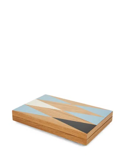 Fourth Street Geometric-pattern Backgammon Board In Brown