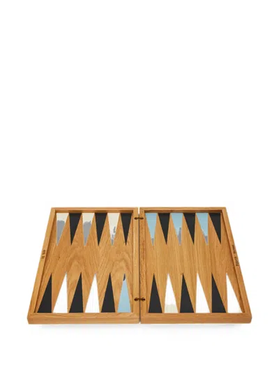 Fourth Street Geometric-pattern Backgammon Board In Brown