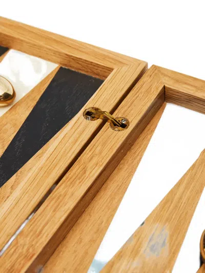 Fourth Street Geometric-pattern Backgammon Board In Brown