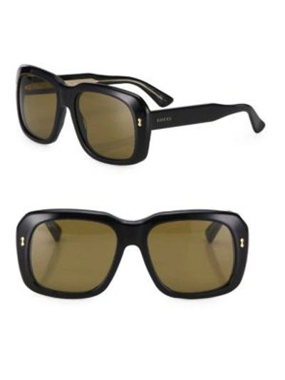 Gucci 57mm Bold Oversize Square Sunglasses In Na