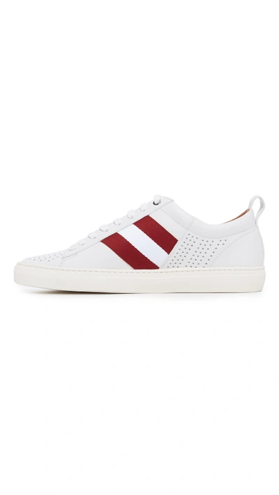 Bally Stripe Low Top Sneakers In White | ModeSens