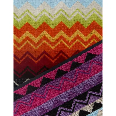 Missoni Orange Multicolour Giacomo Cotton-terry Hand Towel 70cm X 40cm In Multi