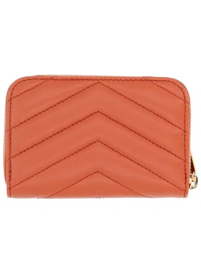 Saint Laurent Cassandre Wallet In Orange