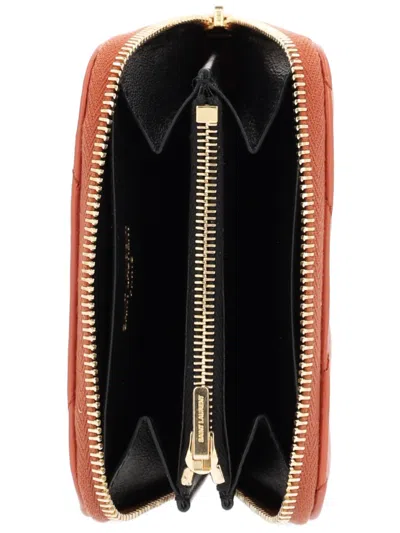Saint Laurent Cassandre Wallet In Orange