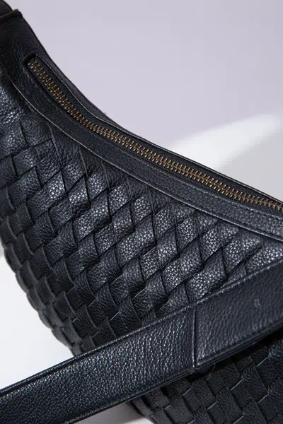 Noonday Crescent Sling, Woven Leather Noir