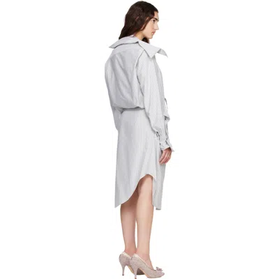 Vivienne Westwood Drunken Shirt Dress Compact Poplin White 48 Women
