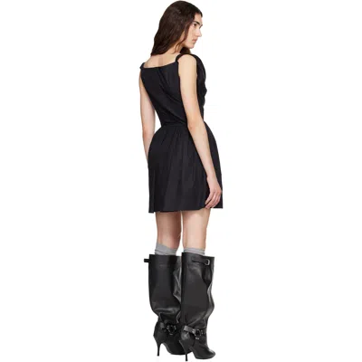 Vivienne Westwood Sunday Black Sleeveless Mini Dress With Corset Bodice And Orb Embroidery On The Front In Cotton Woma