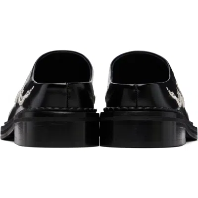 Simone Rocha Square-toe Flat Mules In Black