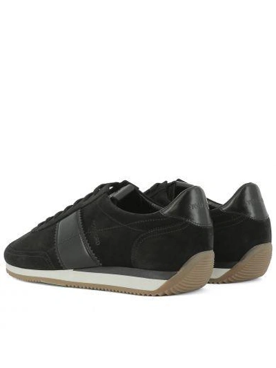 Shop Tom Ford Black Suede Sneakers