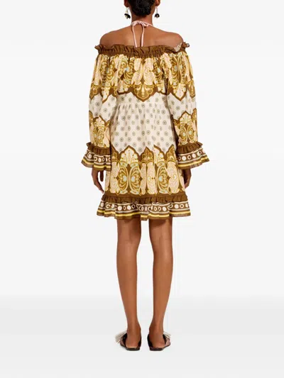 La Doublej Boho Mini Dress In Multi