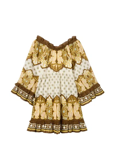 La Doublej Boho Mini Dress In Multi