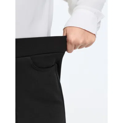 Bloomchic Stretchy Curvy-fit Plain Pants In Black