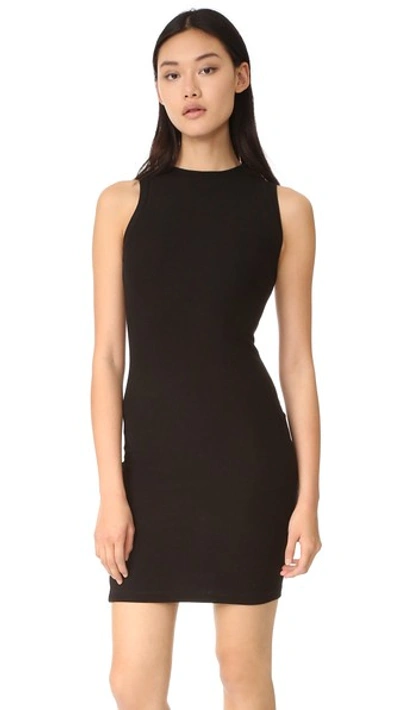 Getting Back To Square One Sleeveless Sweater Dress In Black