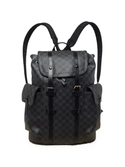 Pre-owned Louis Vuitton 2018 Mm Christopher Backpack In Black