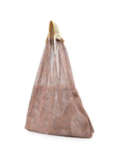 Epice Udaipur Geometric-pattern Shoulder Bag In Brown