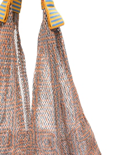 Epice Udaipur Geometric-pattern Shoulder Bag In Brown